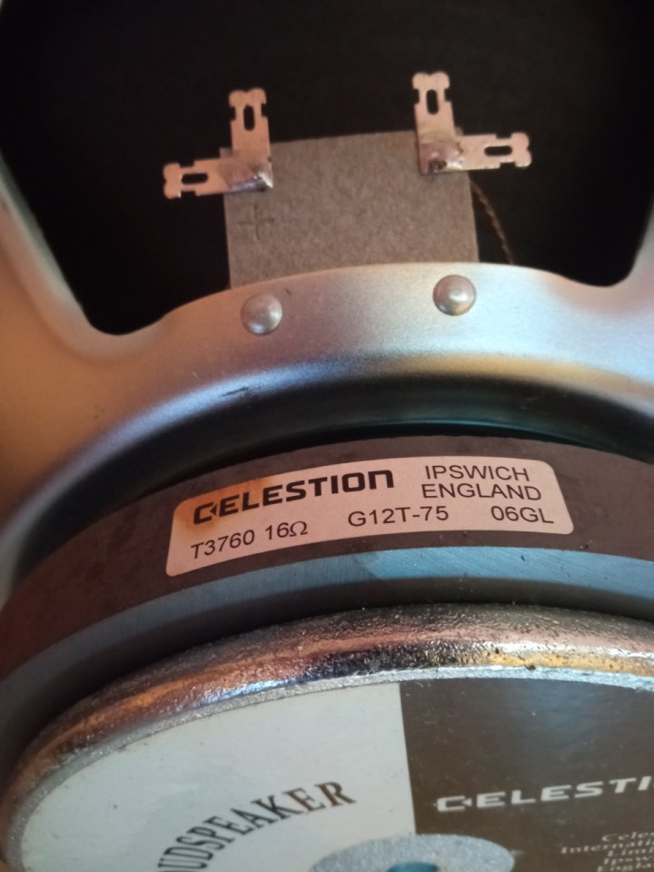 Celestion g12t 75, 16ohmios, fabricado en Ipswich Inglaterra de segunda mano · Foto 2 de 3 · Navarra · 70 €