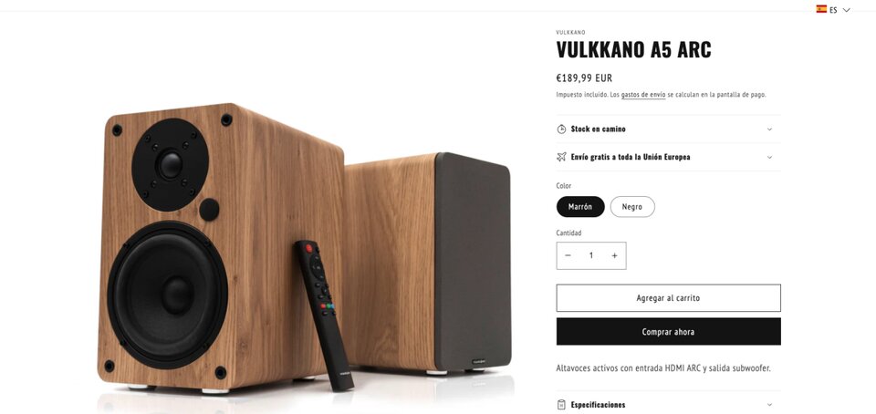 Altavoces  Autoamplificados VULKKANO A5 ARC