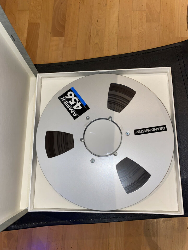 12 cintas de audio de masterización de estudio Ampex Grand Master 456.