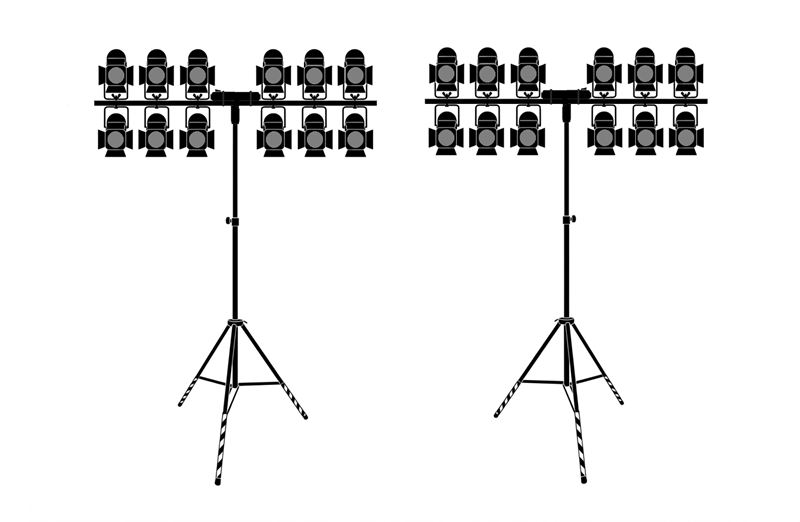 2 trípodes pies o torres T de iluminación DJ con extras de segunda mano · Foto 2 de 7 · Cantabria · 95 €