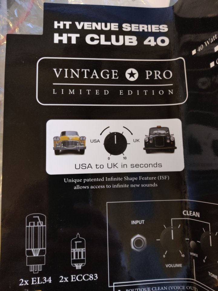 Amplificador  Blackstar HT Club 40 Vintage Pro (Edición limitada). HT Venue Series