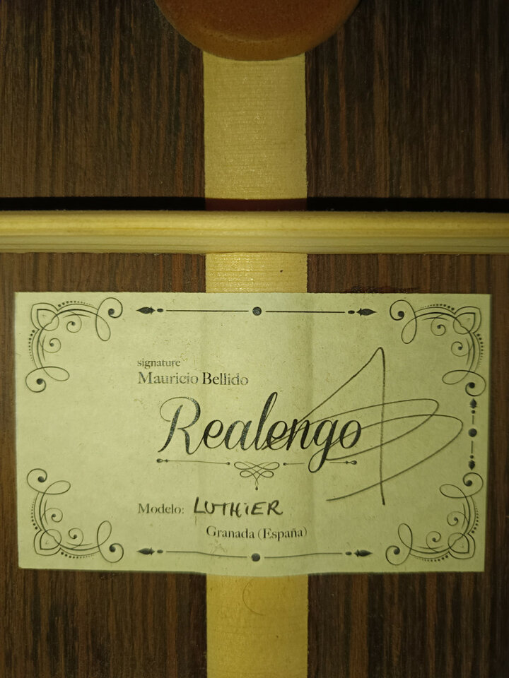 Guitarra clásica Bellido Modelo "Luthier" hecha en Granada