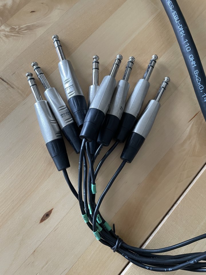 Cable Cordial Tascam Sub-D 25 - 8 jacks