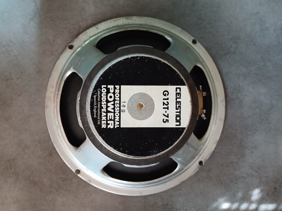 Altavoz Celestion GT12 75W 16oh INGLÉS 1990 de segunda mano · Foto 1 de 5 · Valencia · 65 €