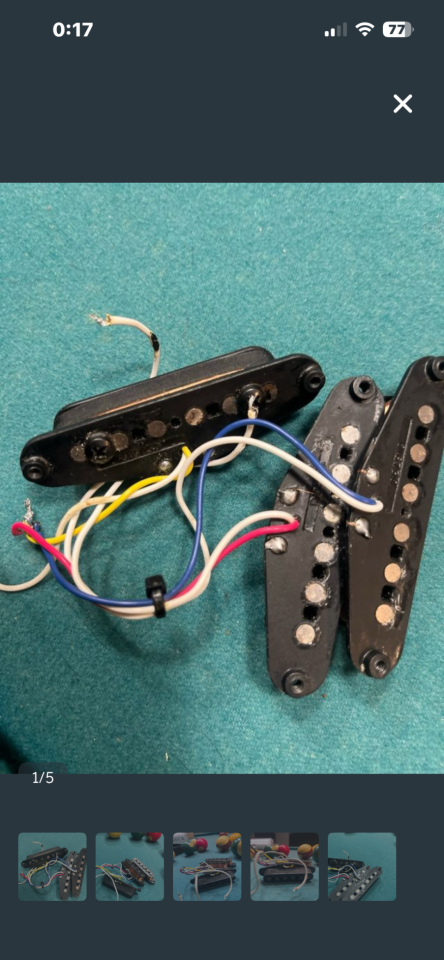 Pastillas Fender Stratocaster Años 90