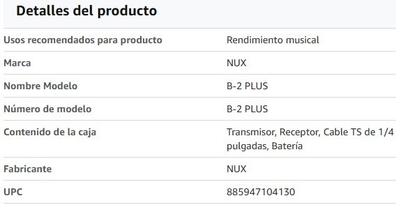 INALAMBRICO NUX B2-PLUS