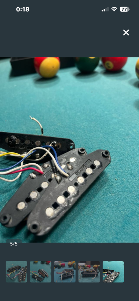 Pastillas Fender Stratocaster Años 90