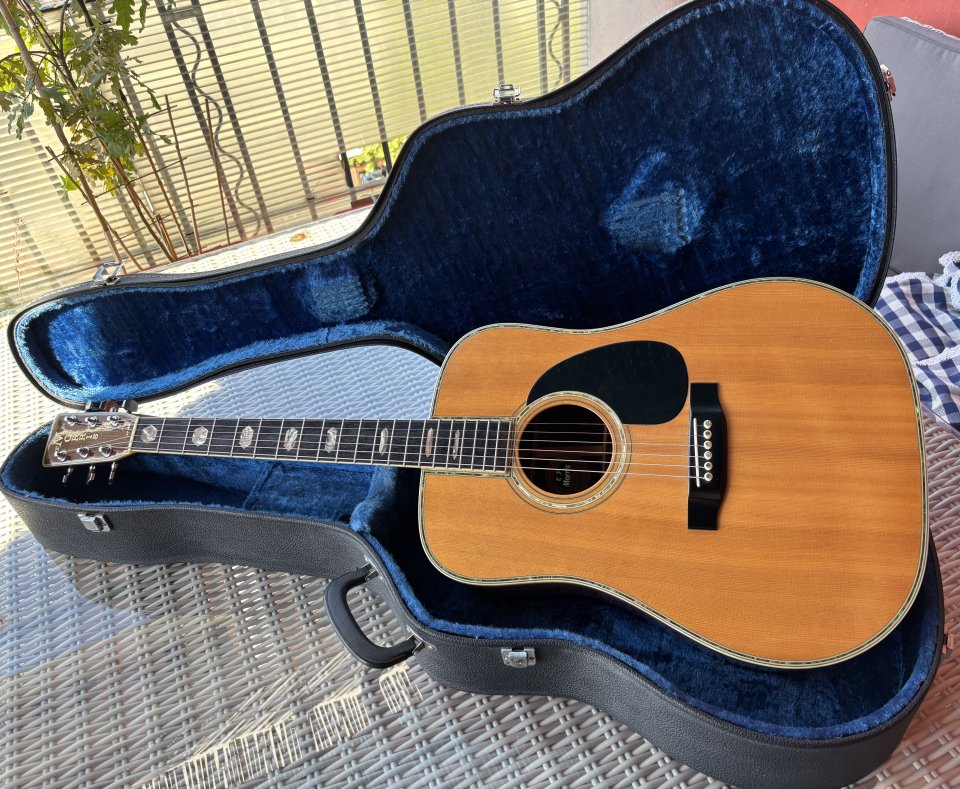 Acústica Morris W-80 Vintage Dreadnought años 80, Japón. Estilo Martin D-45