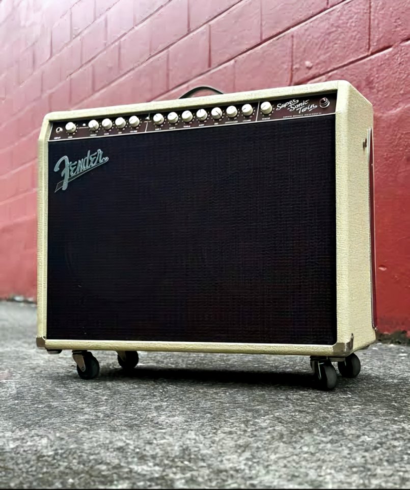 Fender Super-Sonic Twin 100/25W Blonde Oxblood Combo [EN MANO]