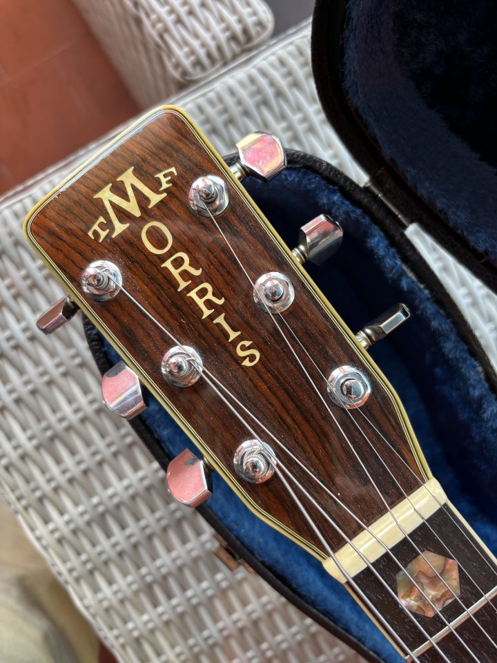 Acústica Morris W-80 Vintage Dreadnought años 80, Japón. Estilo Martin D-45