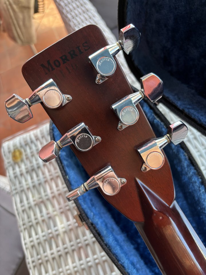 Acústica Morris W-80 Vintage Dreadnought años 80, Japón. Estilo Martin D-45