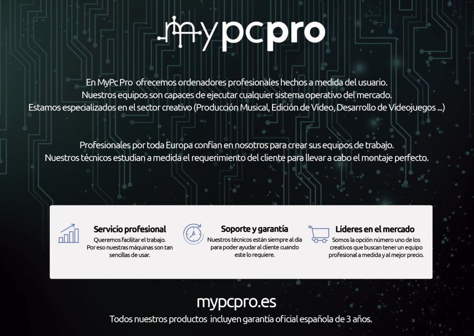 Ordenadores a medida para Producción Musical | macOS / Windows | MyPc Pro