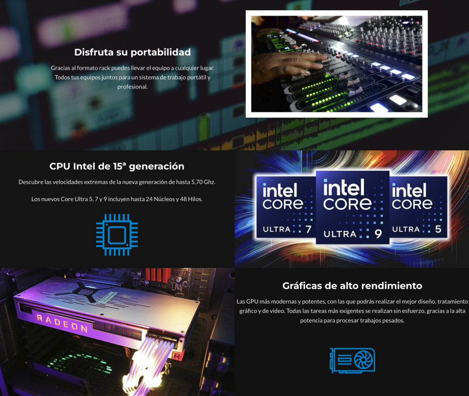 Ordenadores Rack para directo y estudio | macOS / Windows | MyPc Pro