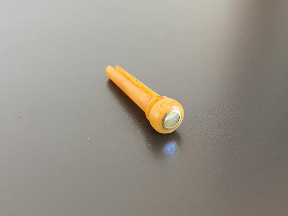 6 Clavijas De Puente De Hueso Camello Guitarra Folk