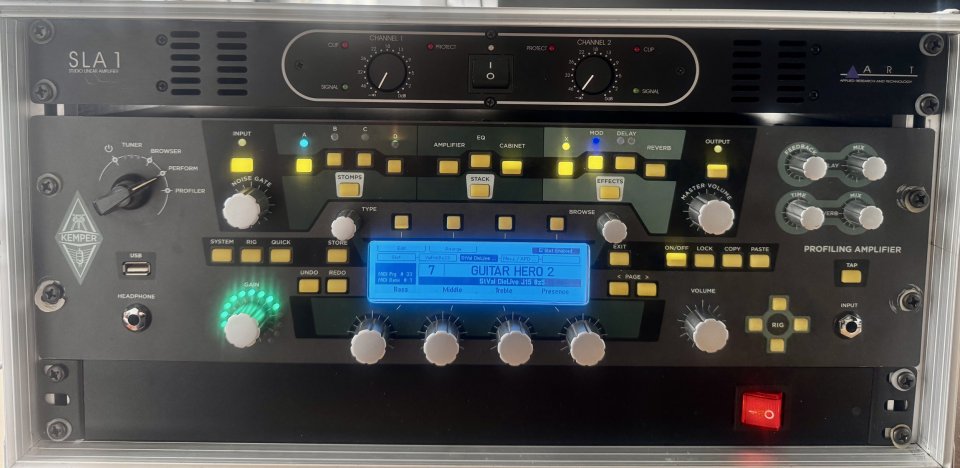 Kemper Profiler Rack + ART SLA-1 + rack + MIDI inalámbrico – sistema Plug & Play