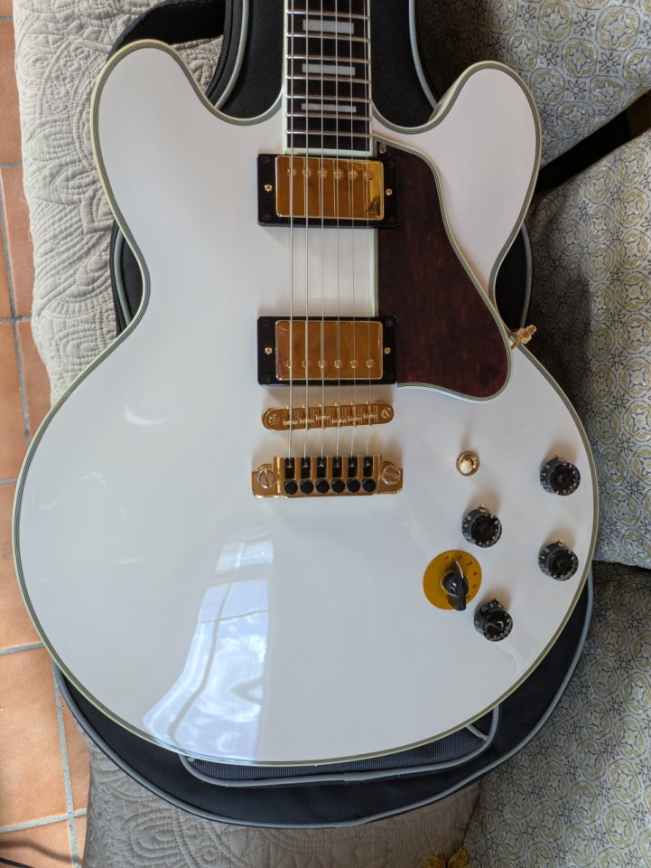 Epiphone B.B. King Lucille Blanca con pastillas Gibson (envío incluido) de segunda mano · Foto 10 de 10 · Madrid · 630 €