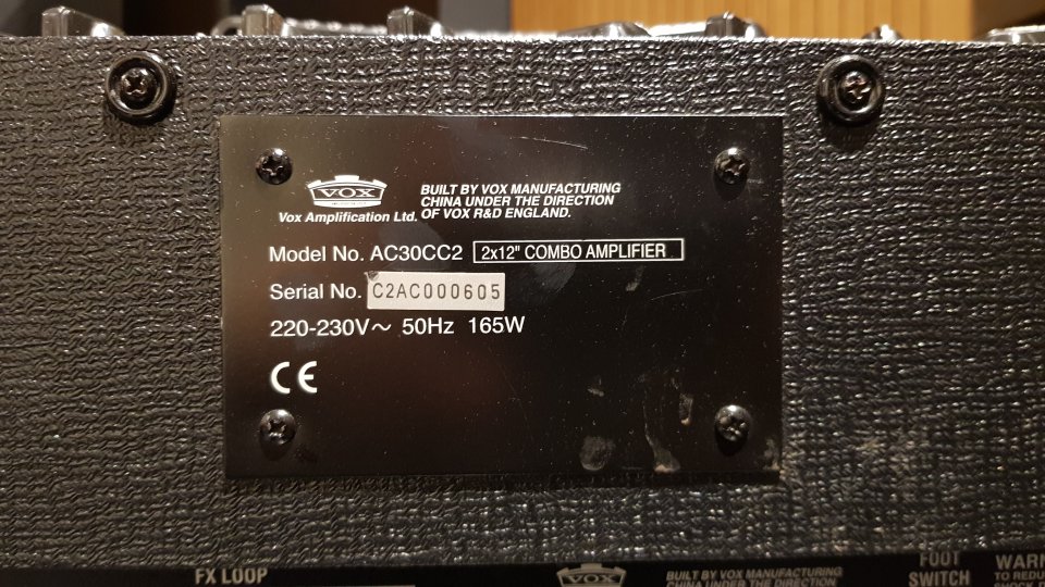 Amplificador de Guitarra VOX AC30 CC2