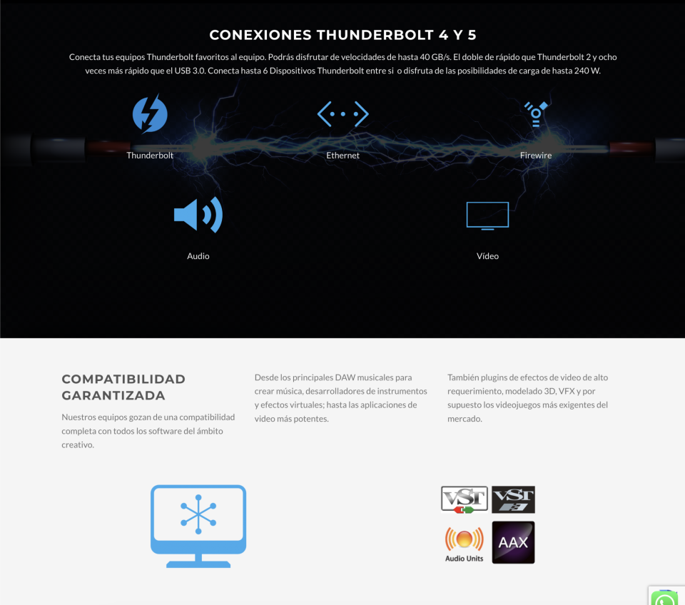 Ordenadores Thunderbolt para audio profesional | macOS / Windows | MyPc Pro