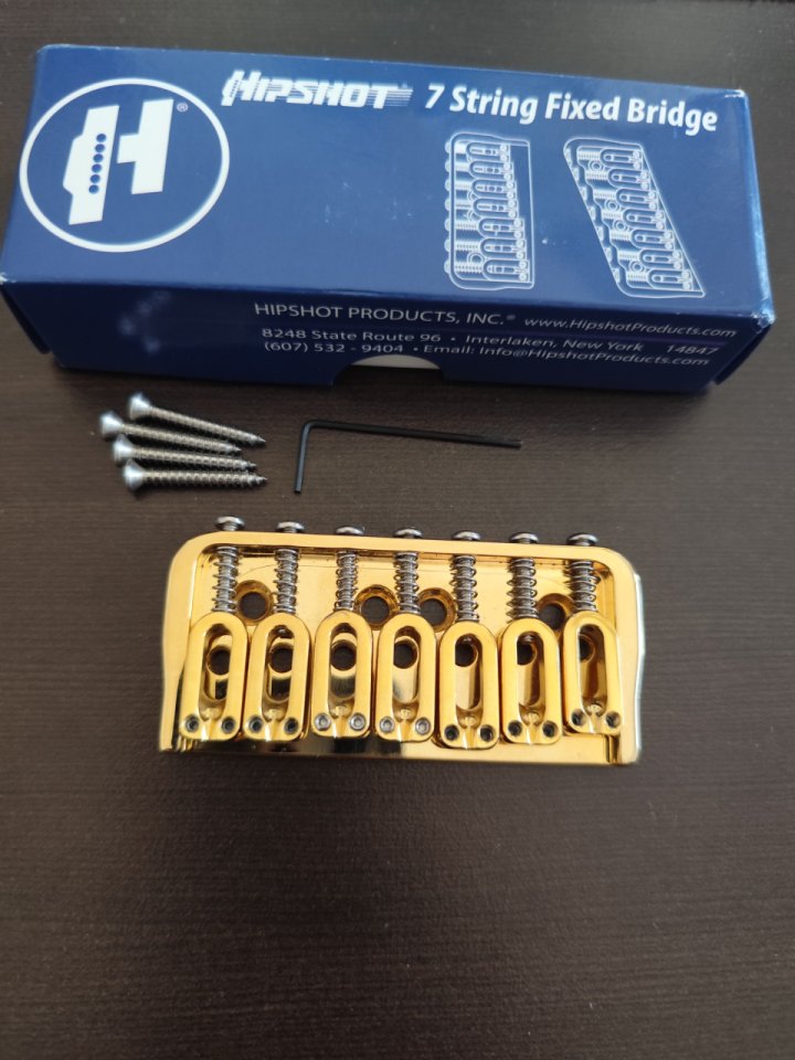 Puente Hipshot USA 7 cuerdas Dorado 0.125 pulgadas de segunda mano · Foto 1 de 3 · Murcia · 90 €
