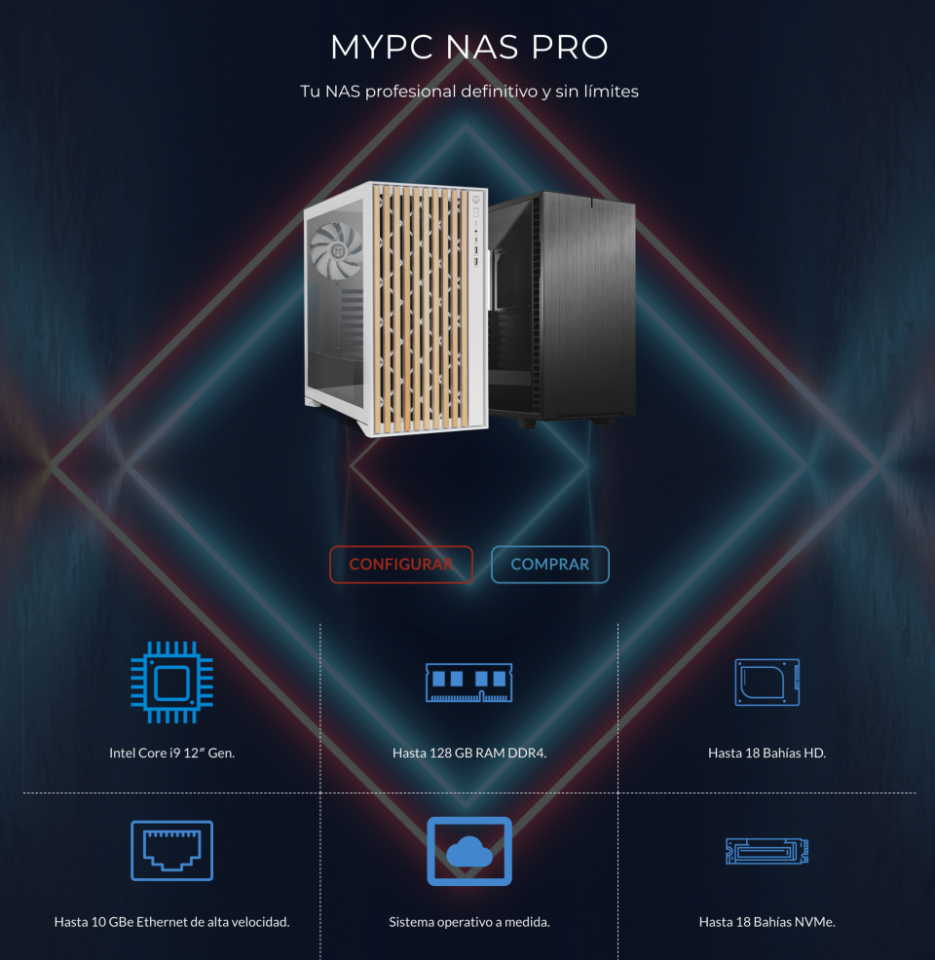 Servidores NAS a medida para estudio, librerías, nube y backup | MyPc Pro