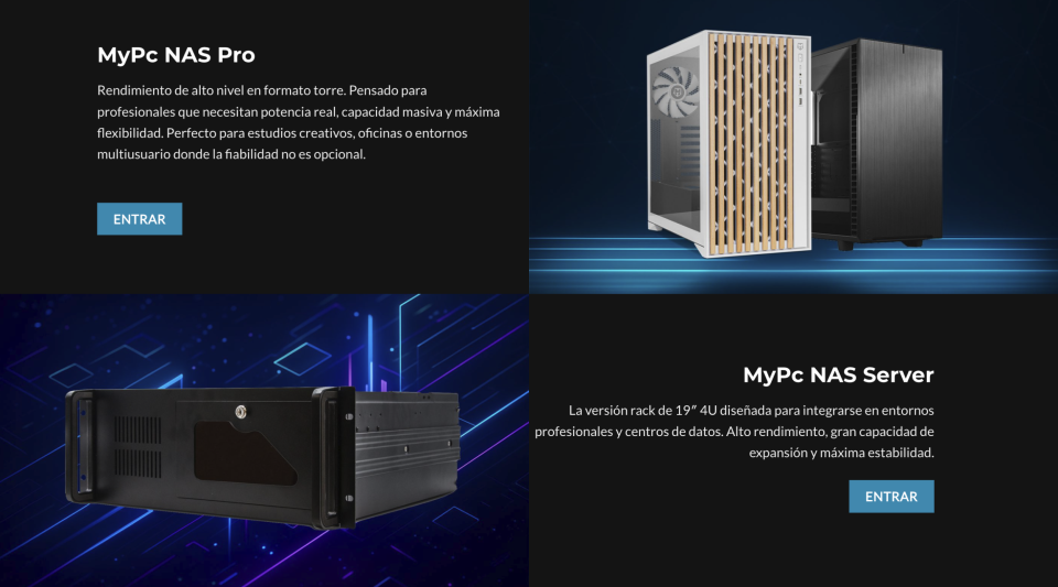 Servidores NAS a medida para estudio, librerías, nube y backup | MyPc Pro