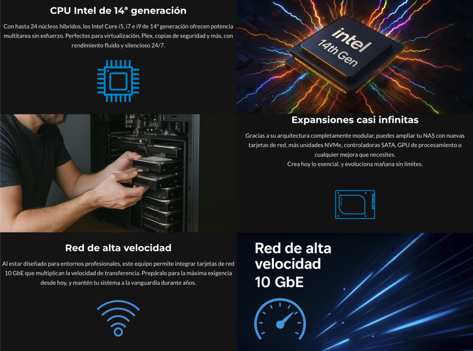 Servidores NAS a medida para estudio, librerías, nube y backup | MyPc Pro