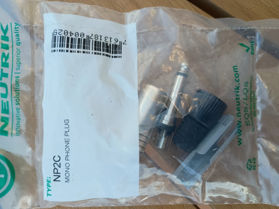 6 Conectores Jack 6.3mm TS