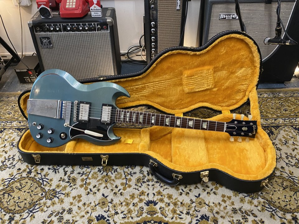 Gibson SG Standard '64 Murphy Lab Pelham Blue Light Aged 2022 (VIDEO)