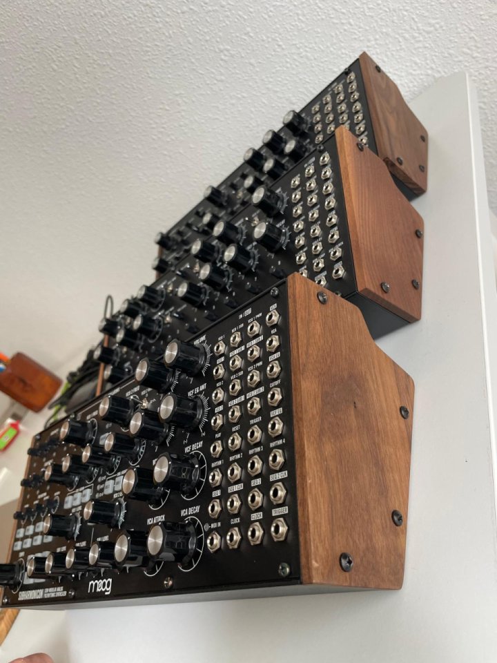 Moog Subharmonicon, DFAM, Labyrinth y soporte, mixer, cables, funda, etc