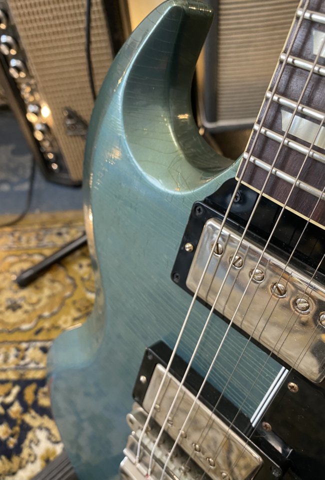 Gibson SG Standard '64 Murphy Lab Pelham Blue Light Aged 2022 (VIDEO)