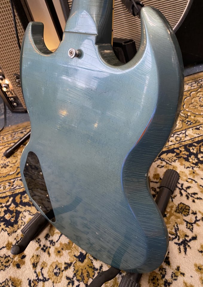 Gibson SG Standard '64 Murphy Lab Pelham Blue Light Aged 2022 (VIDEO)