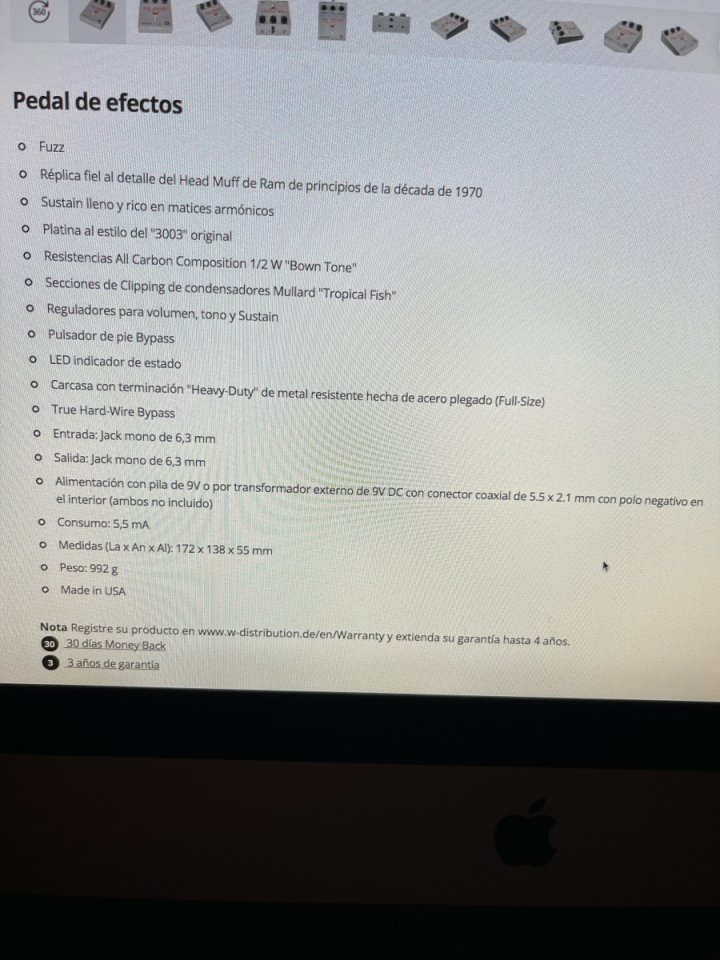 Wren and cuff The Caprid Big muff Fuzz guitarra nuevo