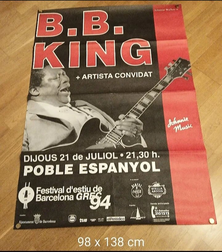 Cartél Concierto BB King Barcelona'94