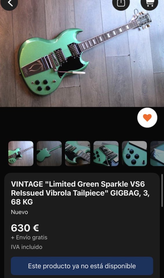 VINTAGE "Limited Green Sparkle VS6 Reissued Vibrola Tailpiece", 3, 68 KG