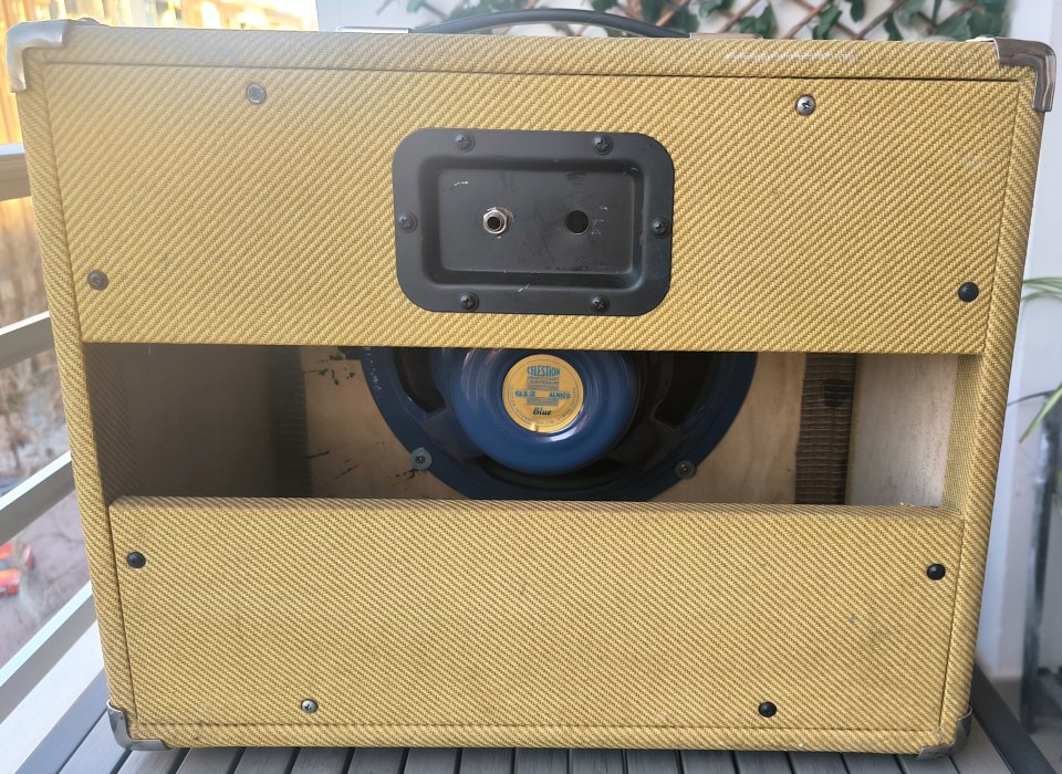 Pantalla Mojotone 1x12 Tweed + Celestion Blue Alnico 16ohm