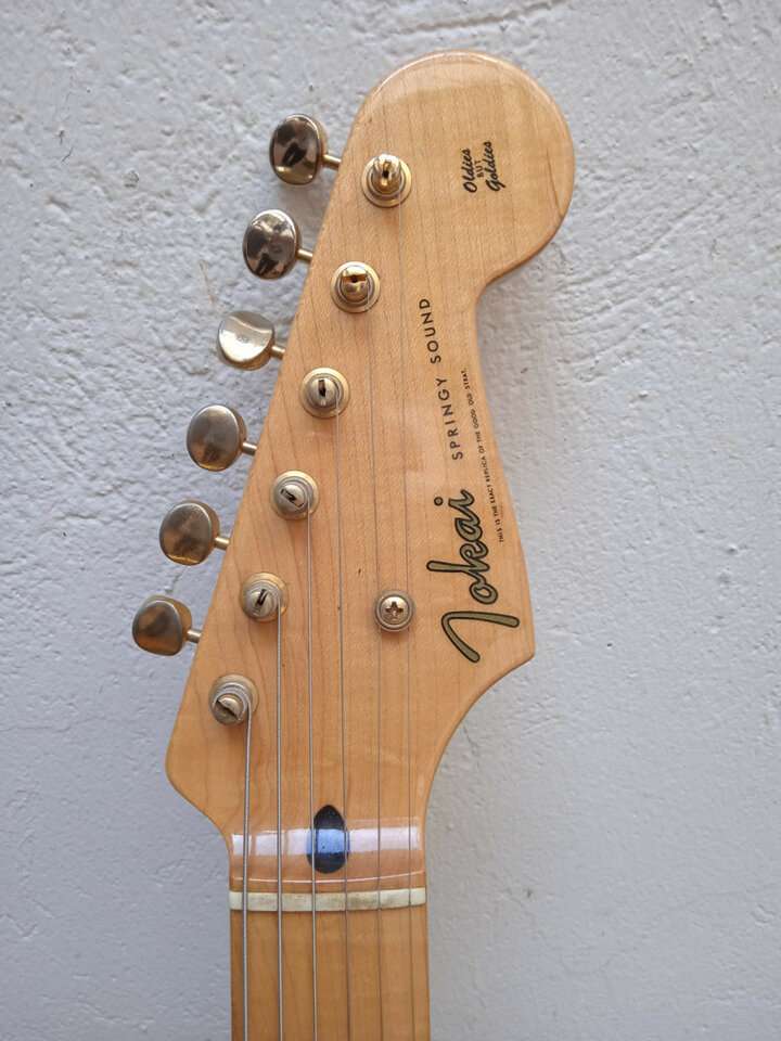 1978 Tokai Stratocaster ST-100 logo Spaguetti 7okai Japan