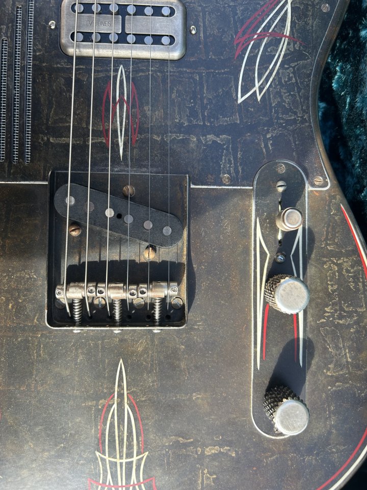 James Trussart Steelcaster Rustomatic Perforated Pinstriped