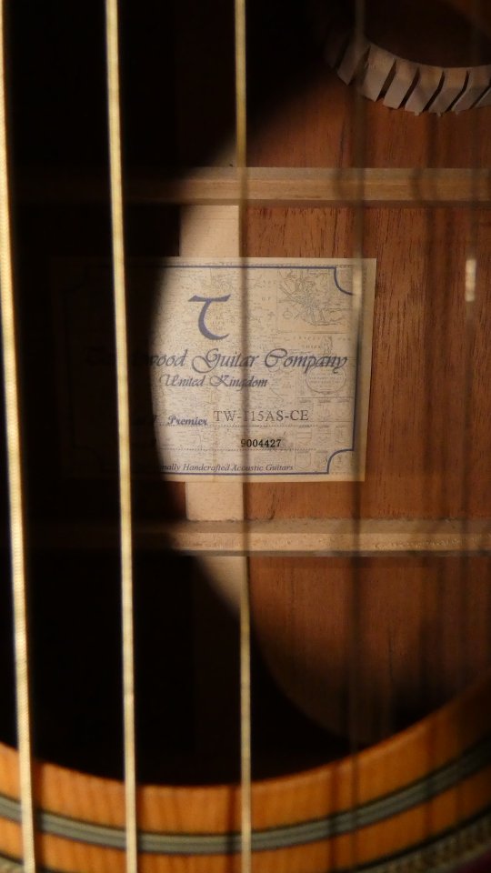 Guitarra acústica Tanglewood TW115ASCE.
