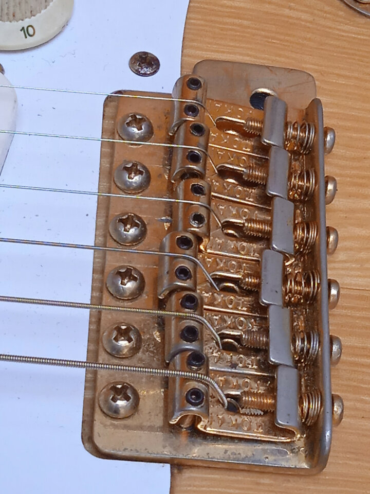 1978 Tokai Stratocaster ST-100 logo Spaguetti 7okai Japan