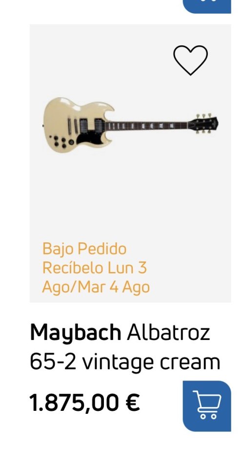 Gibson les Paul special por Maybach al albatroz 65-2 vintage cream de segunda mano · Foto 3 de 3 · Barcelona
