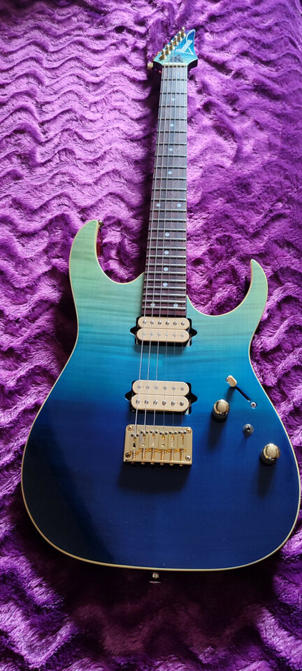 IBANEZ rg 421 mejorada y maleta