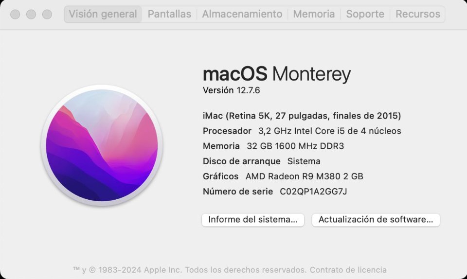 Vendo iMac 27" pantalla retina 5K de segunda mano · Foto 2 de 2 · Madrid · 350 €