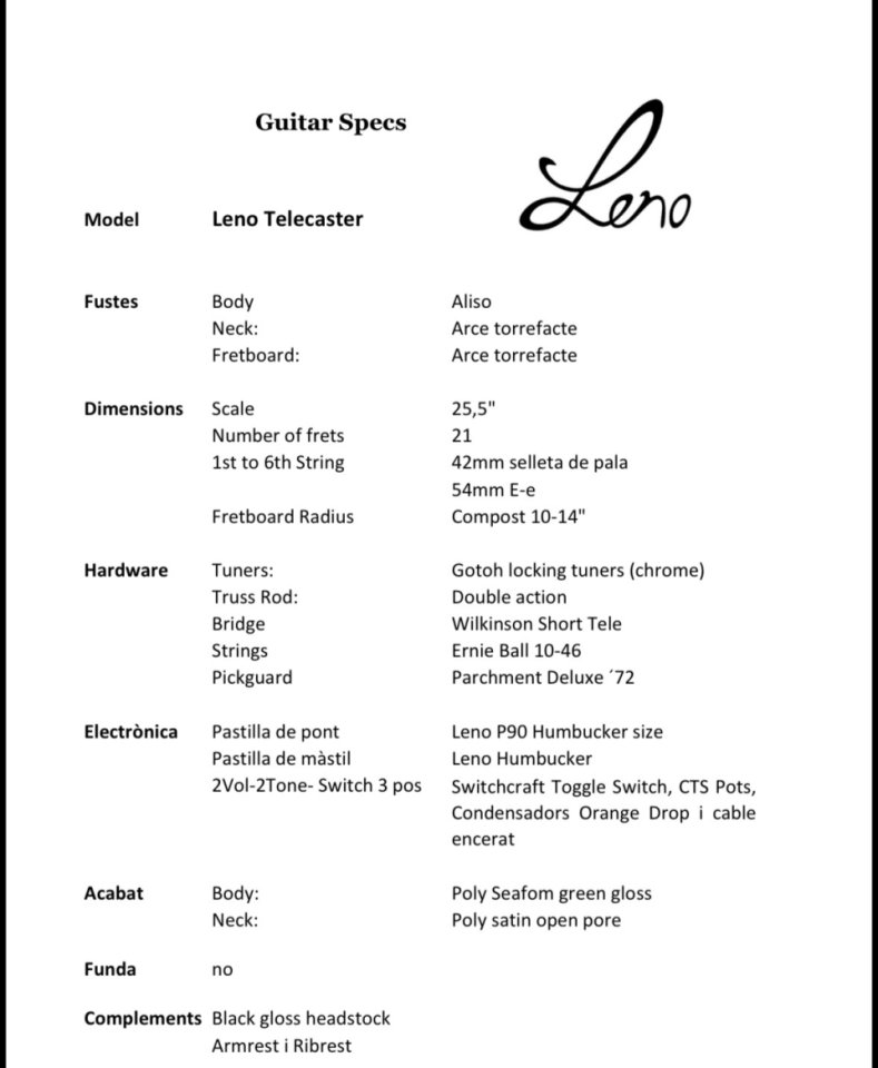 Telecaster de Luthier con P90 Lollar de segunda mano · Foto 6 de 6 · Barcelona · 850 €