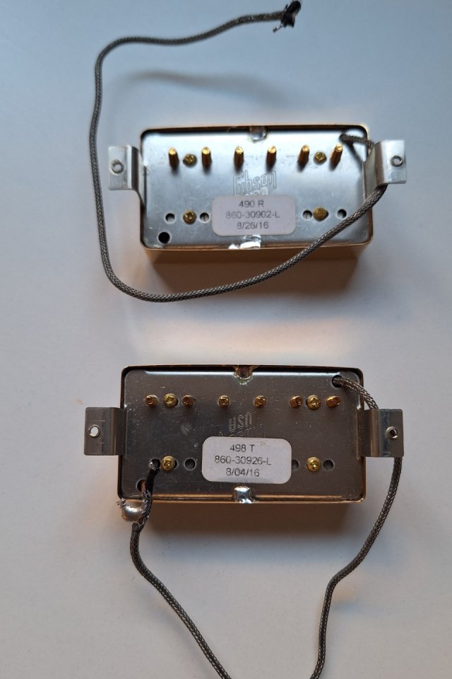 Set de pastillas Gibson 490R + 498T doradas de segunda mano · Foto 2 de 2 · Madrid · 180 €