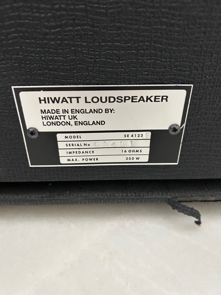 Hiwatt Loudspeaker SE 4123F, Fane Purpleback speakers de segunda mano · Foto 2 de 7 · Málaga · 1550 €