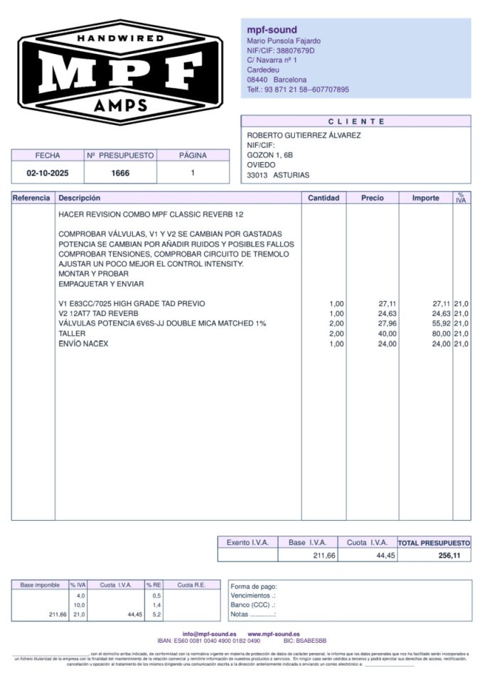 ¡MEGAOFERTA! MPF Classic Reverb Custom Snake Skin 12W envío incluido