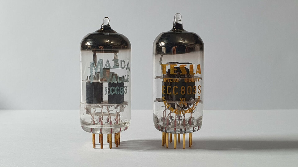 Válvula de previo NOS Tesla Gold Pin ECC803s / ECC83 (12AX7 / 7025) Tubo