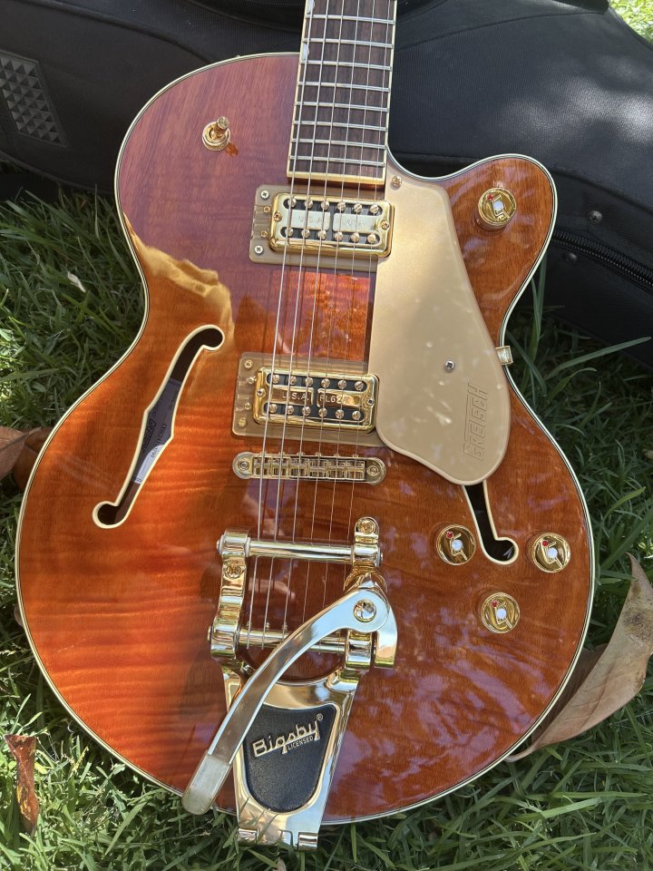 Gretsch Broadkaster JR Flame Okoume limited edition de segunda mano · Foto 7 de 7 · Barcelona · 900 €