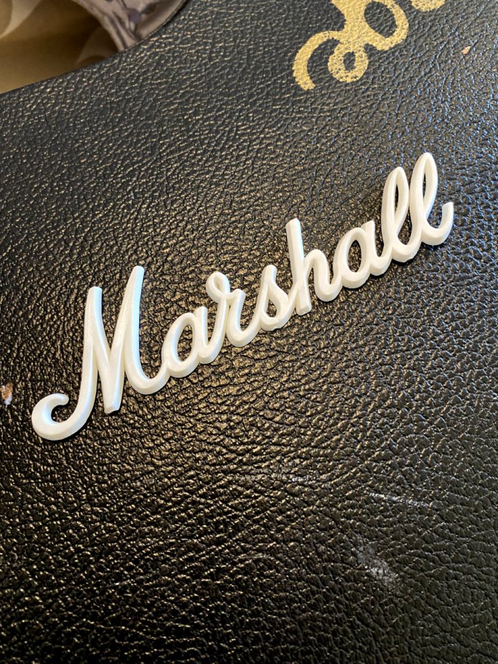 Logo Marshall blanco 15cm de segunda mano · Foto 1 de 4 · Barcelona · 15 €