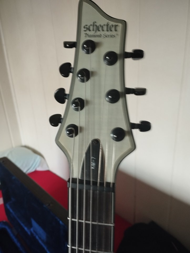 Guitarra eléctrica Schecter de 7 cuerda modelo KM 7. MK 1. Keith Merrow